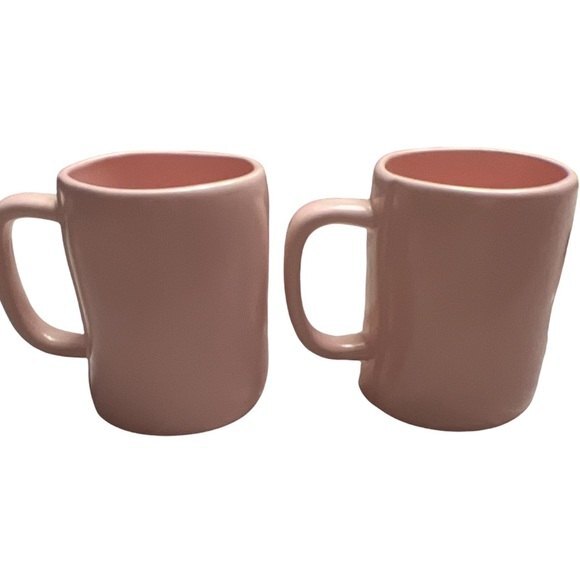 Rae Dunn Mugs Pink Bundle set Of 2 Wink Wink and Hey You Love Gift Wedding Rare - Picture 2 of 5